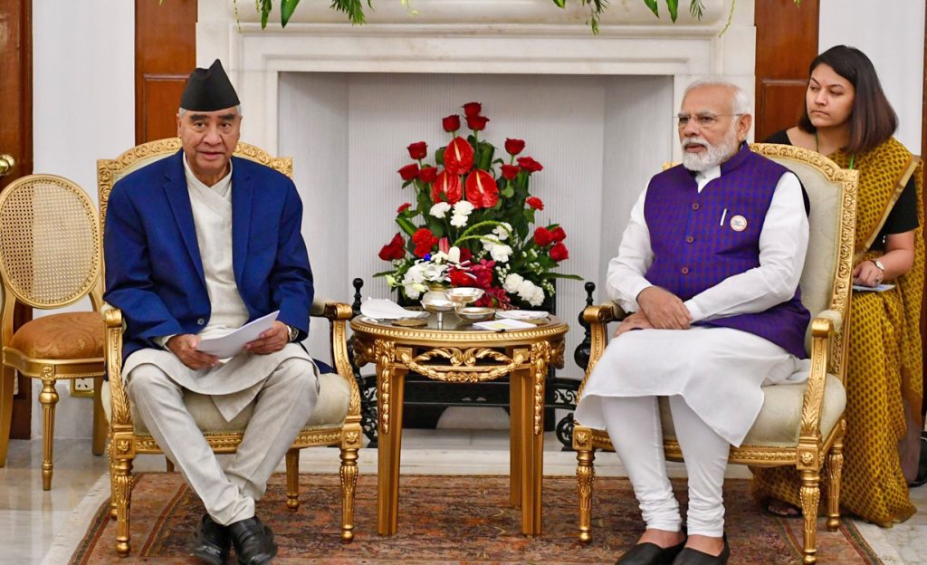 सीमा समस्याबारे द्विपक्षीय संयन्त्रमार्फत समाधान खोज्न प्रधानमन्त्री देउवाद्वारा भारतीय समकक्षी मोदीसँग आग्रह