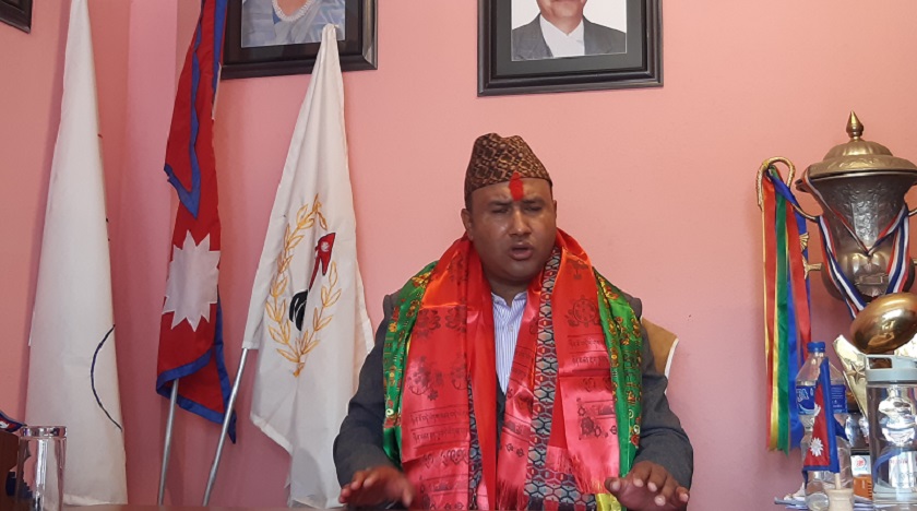 भक्तपुर जिल्ला खेलकुद बिकाश समितिका अध्यक्ष दिपक थापाद्वारा पदभार ग्रहण