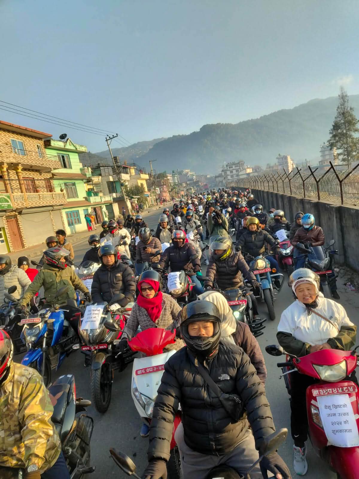 ख्रीष्टमसको अवसरमा गोकर्णेश्वर इसाई समाजद्वारा मोटरसाइकल र्रयाली सम्पन्न